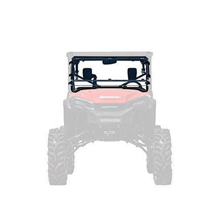 SuperATV Heavy Duty Scratch Resistant Flip/Fold Down 2|in|1 Windshield for 2016+ Honda Pioneer 1000/1000-5|1/4" Thick Polycarbonate 250 Times Stronger than Glass|Hard Coated|USA Made|FDWS-H-PIO1K-70