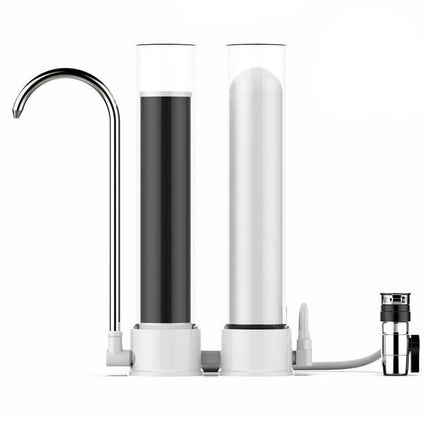TOPCHANCES Faucet Water Filter, Countertop Drinking Water Filter, Two Level Water Purifier, Remove Rust & Sediment