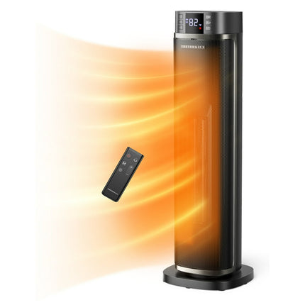 TaoTronics Space Heater, 1500W Electric Heater Portable Heaters, Oscillation Eco Mode 12 Hours Timer with Remote Control Tip-over Protection