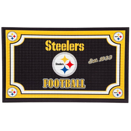 Team Sports America NFL Football Embossed Door Mat