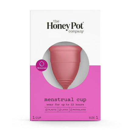 The Honey Pot Company, Silicone Menstrual Cup, BPA Free, Size 1 for Light-Medium flow, 1ct