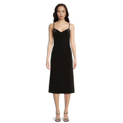 Time and Tru Women's Velvet Slip Dress, Sizes XS-XXXL