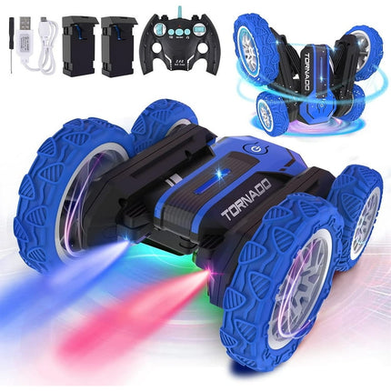 Tornado Remote Control Car for Kids RC Stunt Car 360 Flips with LED Lights