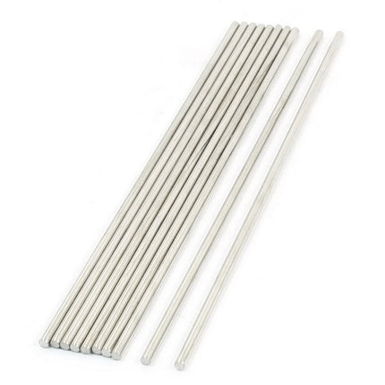 Unique Bargains 10Pcs Hardware Stainless Steel 130x2.5mm Transmission Round Rod