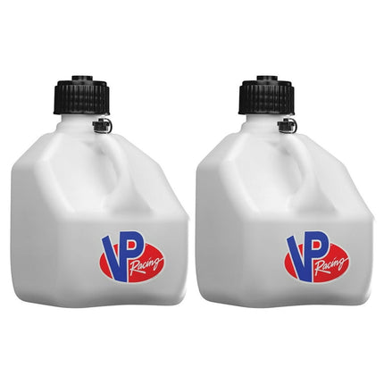 VP Racing 3 Gal Square Liquid Container Utility Jug, White (2 Pack)