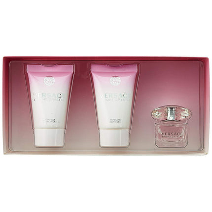 Versace Bright Crystal Perfume Gift Set for Women, 3 Pieces