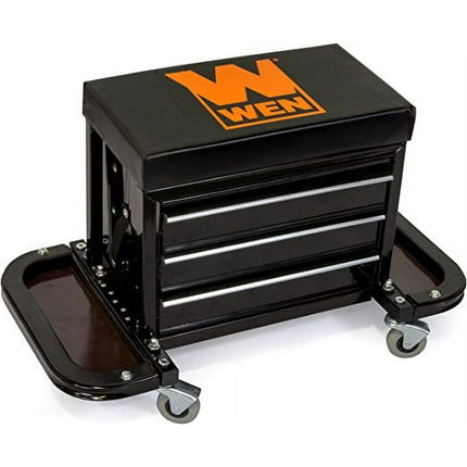 WEN 350-Pound Capacity Garage Glider Rolling Tool Chest Seat