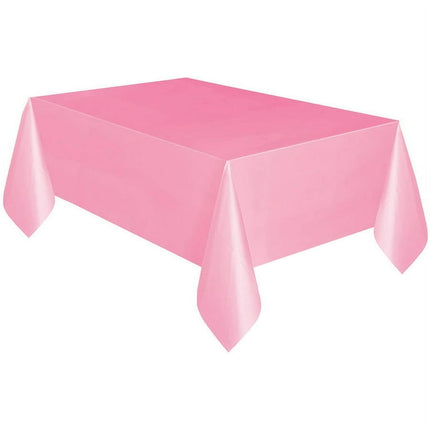Way To Celebrate! Light Pink Plastic Party Tablecloths, 108 x 54in, 3ct