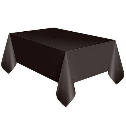 Way To Celebrate! Plastic Party Tablecloths, 108 x 54in, Black, 3ct