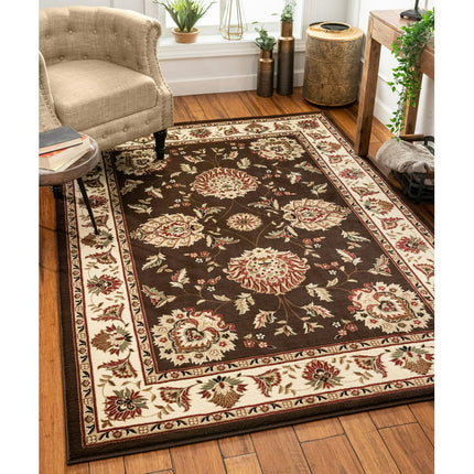 Well Woven Timeless Oriental Traditional Area Rugs, Brown