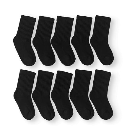Wonder Nation Boys Cushioned Crew Socks, 10-Pack