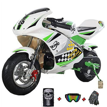 X-Pro Brand New Blast 40cc Pocket Bike for kids Gas Dirt Bike with 4 Stroke Pull Start Disc Brakes