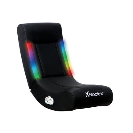 X Rocker Solo RGB Mesh 2.0 Audio Floor Rocking Chair, 30.1" x 15.4" x 24.2", Black