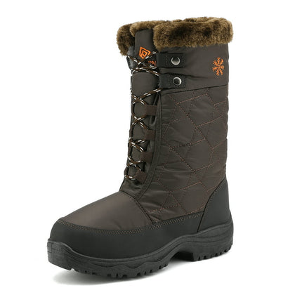 DREAM PAIRS Women's Warm Faux Fur Lined Mid Calf Winter Snow Boots GOOSE BROWN Size 8