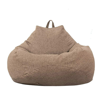 ODOMY Large Bean Bag Sofa Cover for Lounger Chair Sofa Seat-Sofa Furniture Cover-70x80CM-Brown