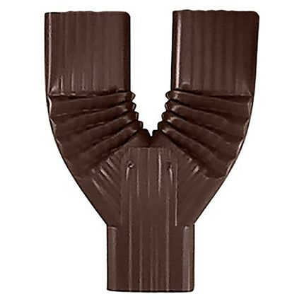 Downspout Funnel, Y 2x3, Aluminum, Royal Brown