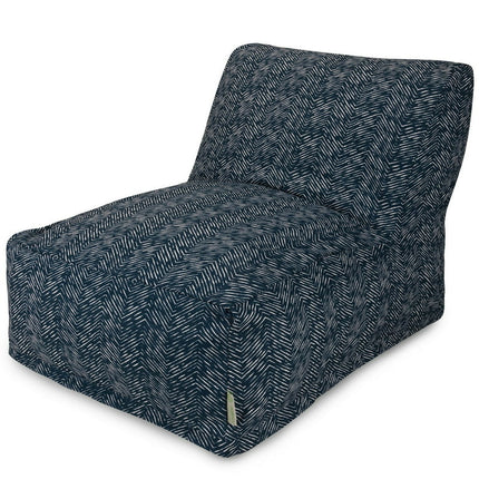 Majestic Home Goods Indoor Outdoor Navy SouthWest Chair Lounger Bean Bag 36 in L x 27 in W x 24 in H