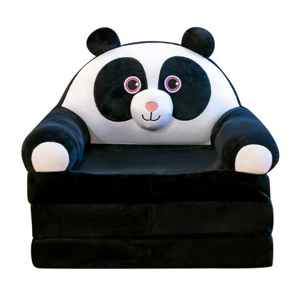 iOPQO Cushion Plush Foldable Kids Sofa Backrest Armchair 2 In 1 Foldable Children Sofa Cute Cartoon Lazy Sofa Children Flip Open Sofa Bed For Living Room Bedroom Without Liner Filler plush seat B