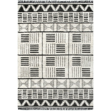 nuLOOM Christy Aztec Soft Shag Fringe Accent Rug, 3' x 5', Beige