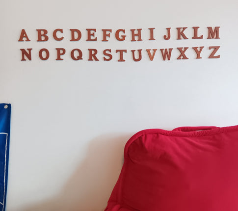 Wooden ABC Decorations For Kids Walls Solid Wood