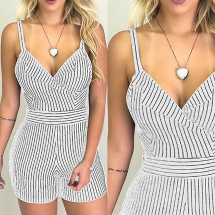 Sexy Striped Jiggy With It Jumpsuit