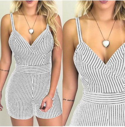 Sexy Striped Jiggy With It Jumpsuit