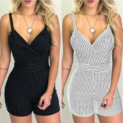Sexy Striped Jiggy With It Jumpsuit