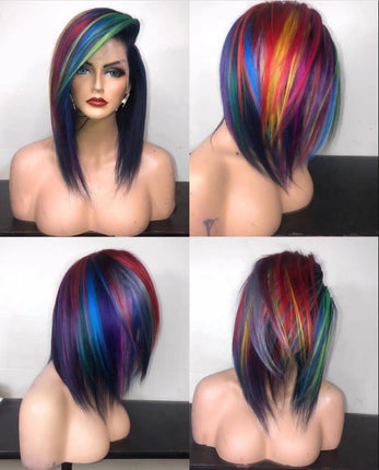 Multi Color Heat Safe Lace Wig