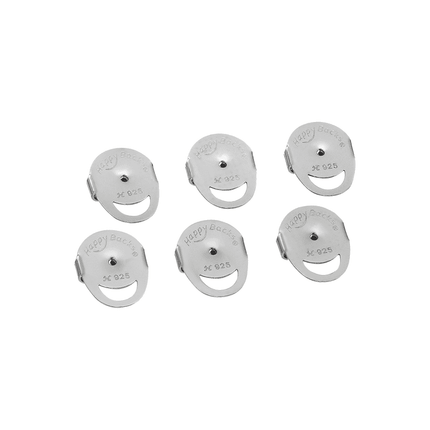Women's Welry Happy Back Earring Backs, Set of Three in Sterling Silver