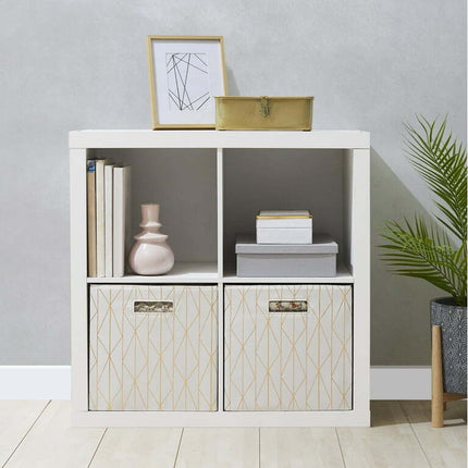 Better Homes & Gardens 4-Cube Storage Organizer, White Texture
