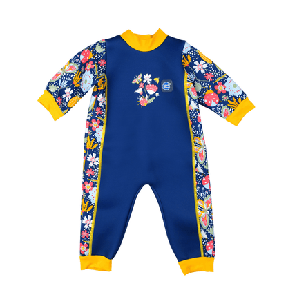 Splash About Girl's Warm in One Baby Wetsuit, Garden Delight 12-24 Months