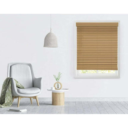 Richfield Studios 2.5" Cordless Faux Wood Blinds, Cedar