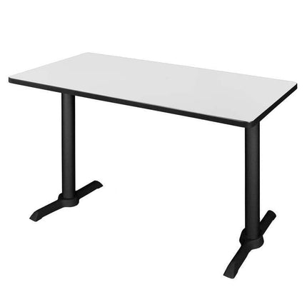 Regency Cain 48 x 24 in. Steel T-Base Training Seminar Table- White