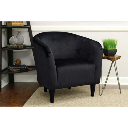 Mainstays Microfiber Tub Accent Chair, Black