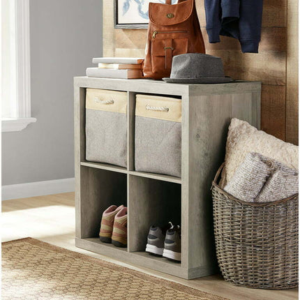 Better Homes & Gardens 4-Cube Storage Organizer, Rustic Gray