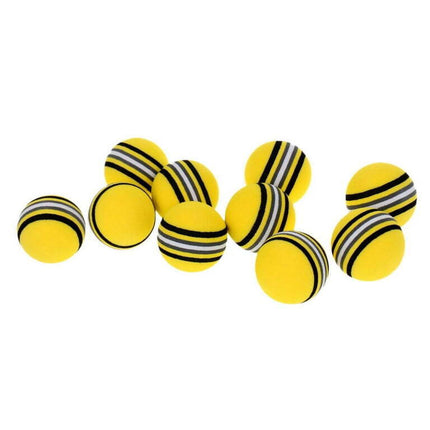 10 Pieces Foam Sponge Golf Balls for indoor and outdoor Training Yellow