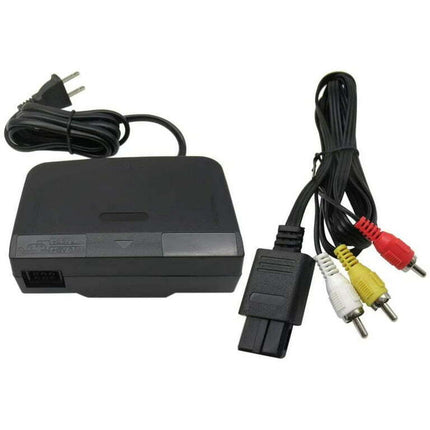 AC Adapter Power Supply &amp; AV Cable Cord For Nintendo For N64