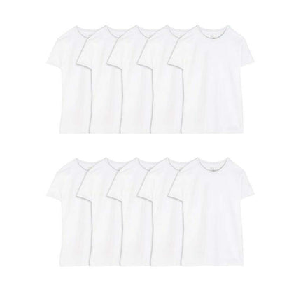 Fruit of the Loom Men's White Crew Undershirts, Super Value 10 Pack, Sizes S-XL