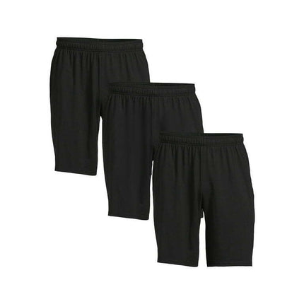 Athletic Works Men's and Big Men's Knit Shorts, 3-Pack, Sizes S-3XL