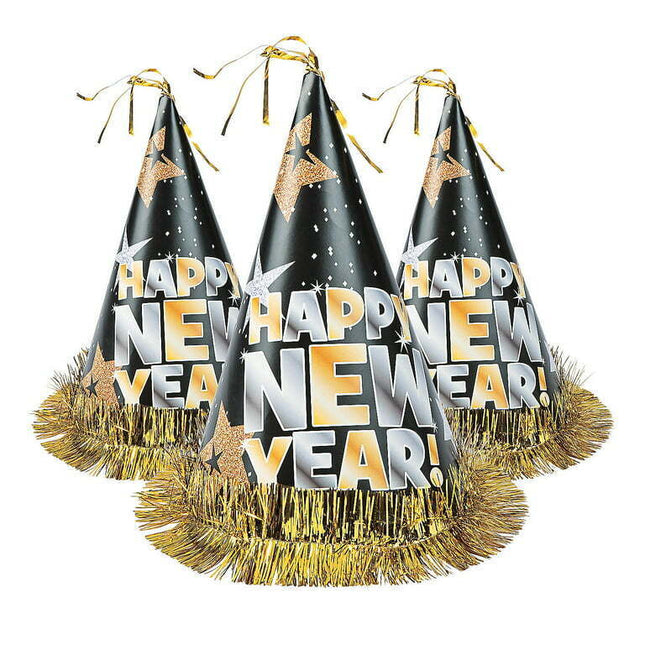 Fun Express Multi-color New Years Party Hats, 12 Count