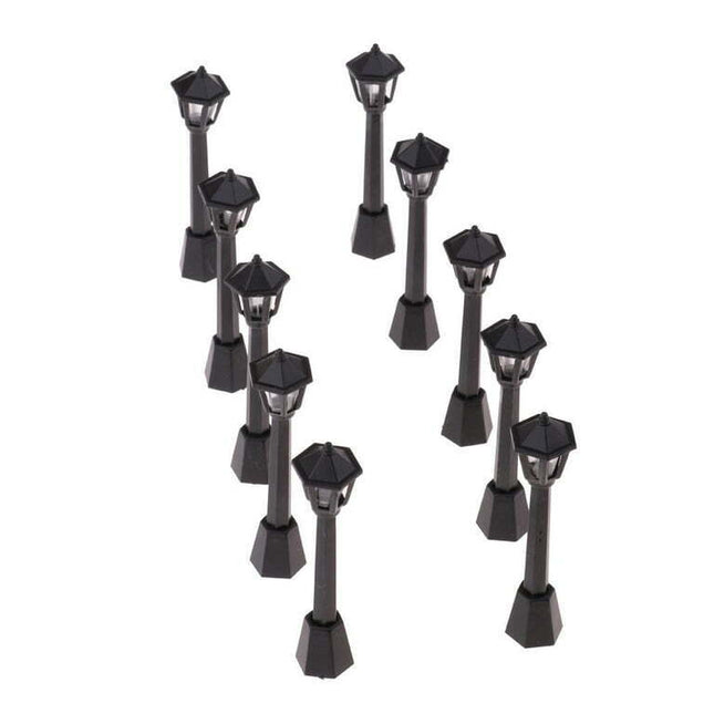 10pcs Dollhouse Miniatures, Model Railway Train Lamp Lights