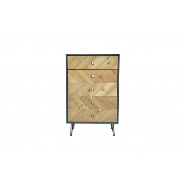 16.75" x 25.5" x 41" Gray Wood Cabinet