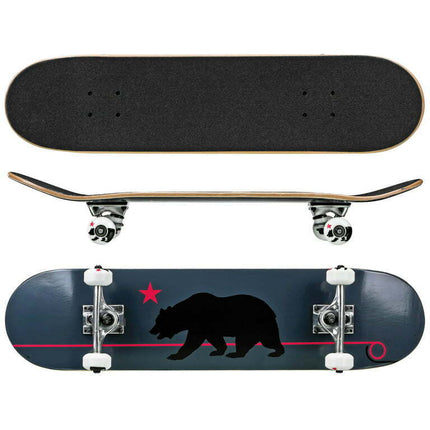 RD Deluxe Series Skateboard Gray Cali Bear