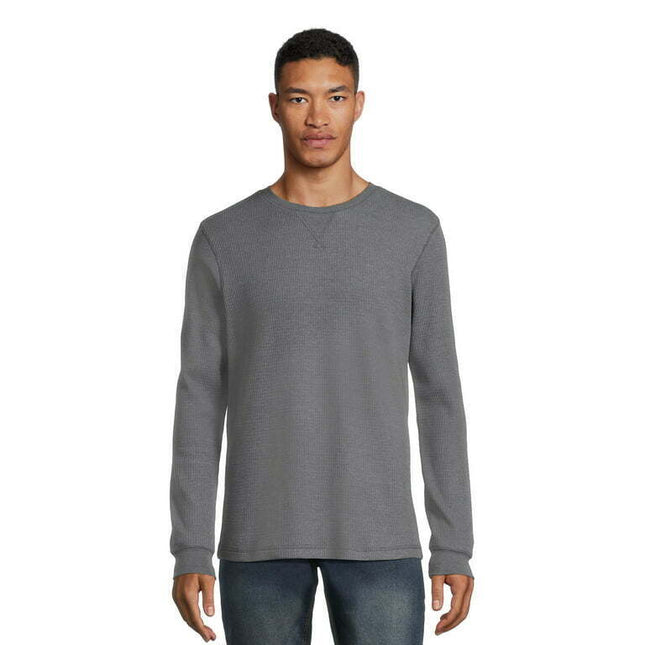 George Men's Thermal Crewneck Tee with Long Sleeves
