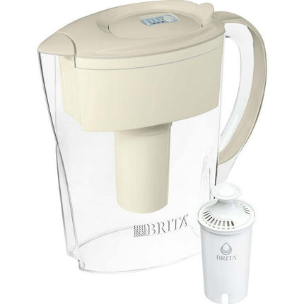 Brita Small 6 Cup Red Denali Water Filter Pitcher with 1 Brita Standard Filter