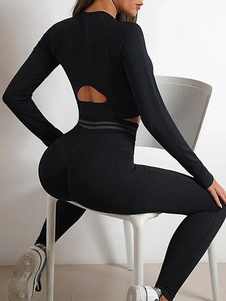 2 Piece Top & Bottom Yoga Suit BLACK SIZE SMALL LAST ONE Brand New