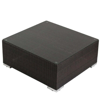 GDF Studio Avianna Outdoor Wicker Coffee Table, Multibrown
