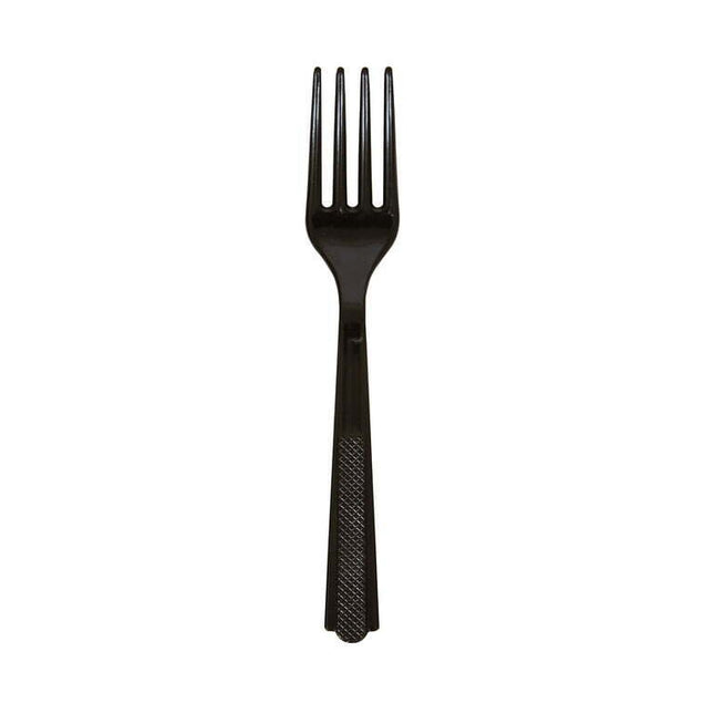 Way to Celebrate! Black Plastic Forks, 24ct