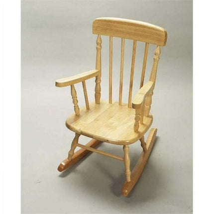 Gift Mark Wood High Back Rocking Chair, Natural