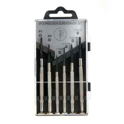 Hyper Tough 6 Piece Precision Philips and Slotted Screwdriver Set TS80037R
